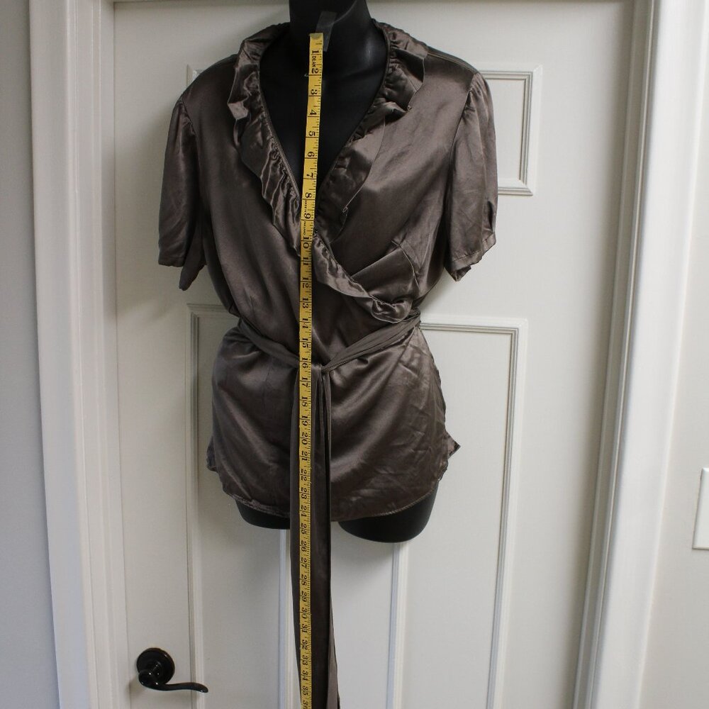 Lafayette 148 NY Silk Wrap Blouse